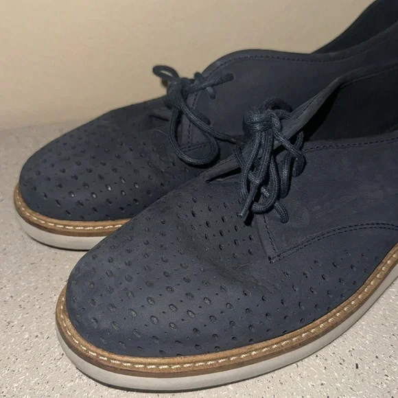 Clark’s‎ Women’s Artisan Navy Nubuck Glicks Resetta Shoes Size 8 - Picture 6 of 9